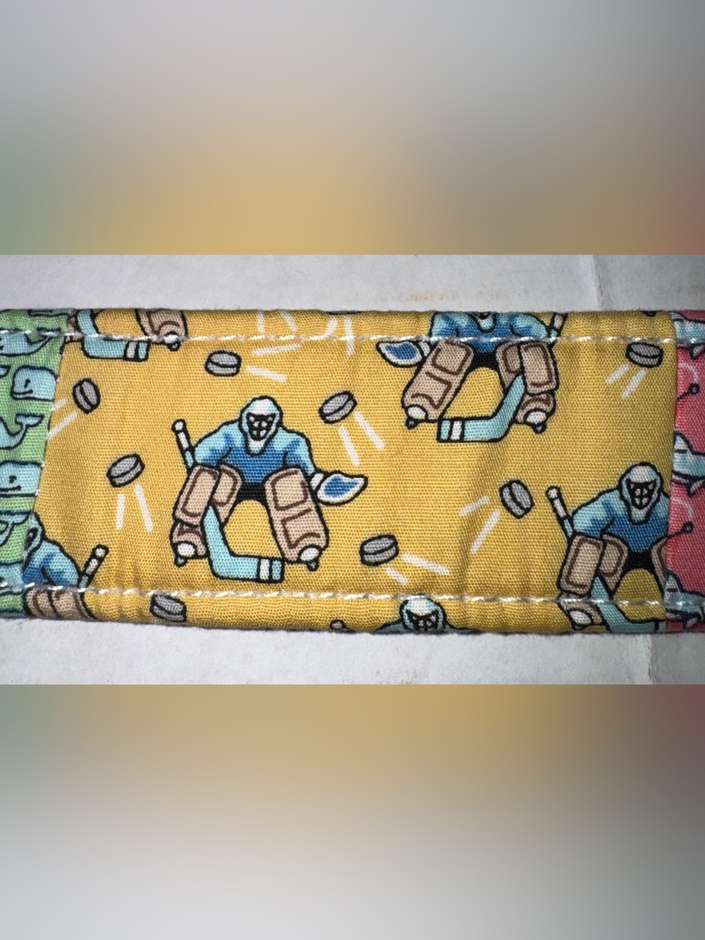 Vineyard Vines Patchwork Belt Multicolored Cotton D Rings XL Cape Cod Nautical - Picture 7 of 11
